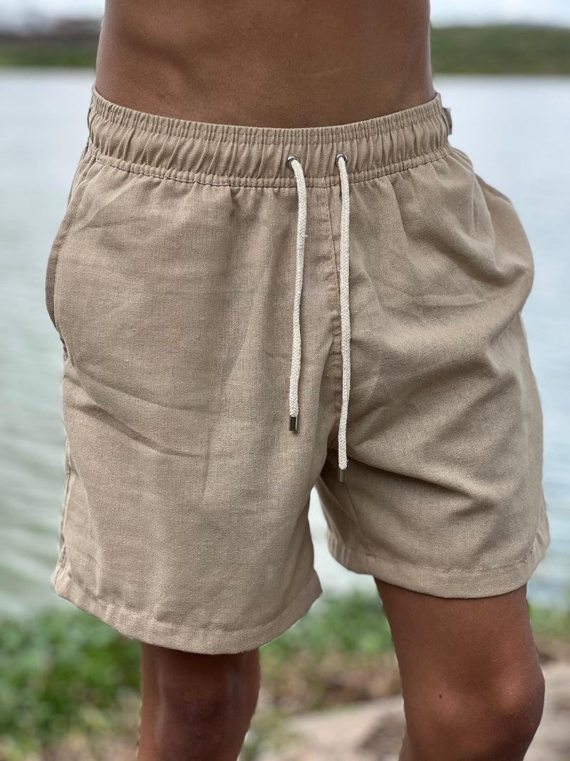 Short Linho Premium - Bege